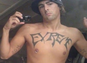 Tattoo reads "exteme" instead of "extreme"