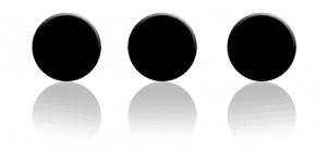picture of an ellipsis: three evenly spaced dots