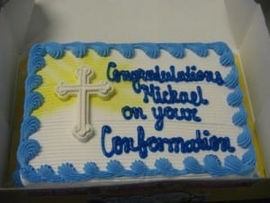 Cake Spelling Mistake: "congratulations on your conformation"