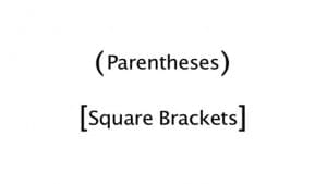 Punctuation marks brackets