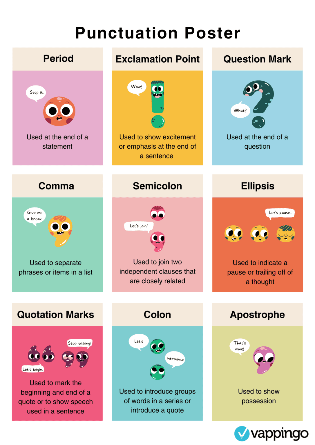 Free Punctuation Poster | Download Your Free PDF Copy Now