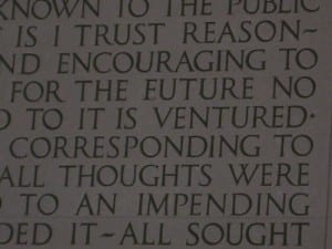 Spelling error on the washington memorial