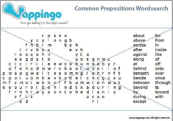 2 Free Preposition Games to Print and Keep - Online ...