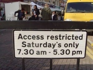 Reads: access restricted saturday's only
