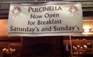Reads: Now open for breakfast Saturday's and Sunday's