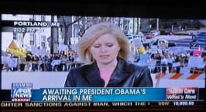 Reads: Waiting President Obama's arrival in ME
