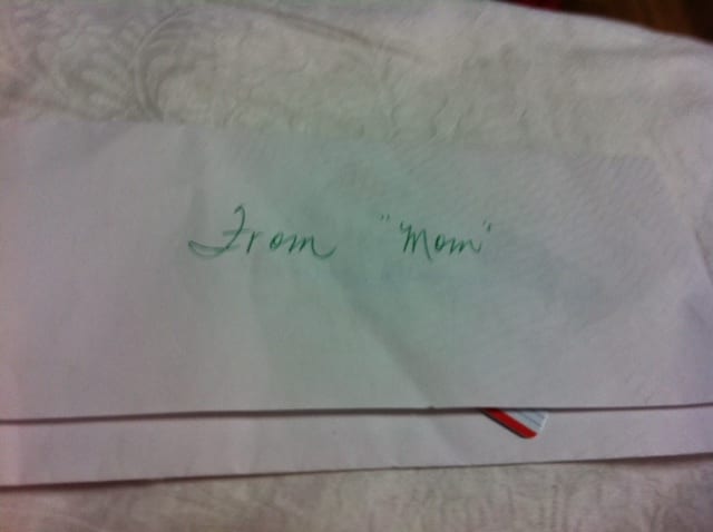 Reads: From "Mom"