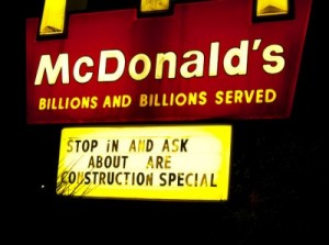 Grammatically incorrect Mcdonald's sign