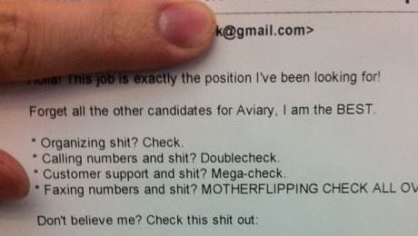 Funny cover letter example six