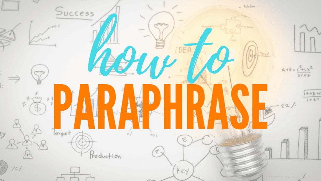 strategies for writing paraphrasing