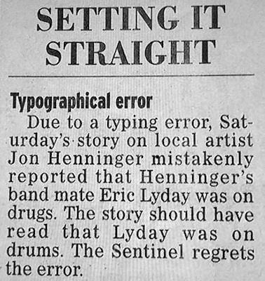 Newspaper error