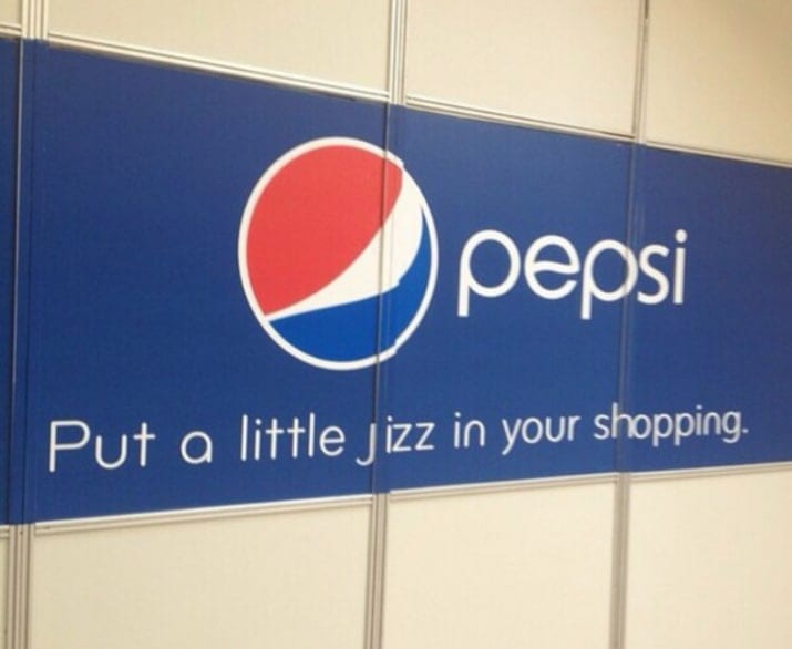 Pepsi jiz poster proofreading mistake