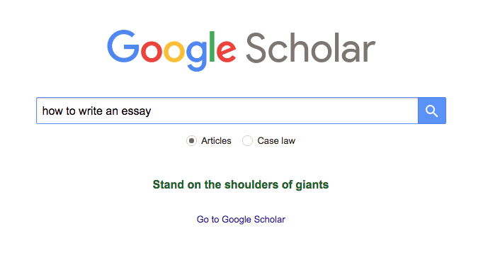 Screenshot of Google Scholar