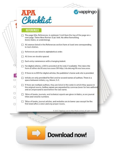 APA checklist free PDF download