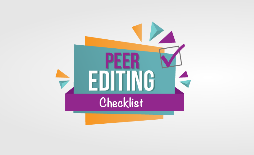 How To Peer Edit An Essay Free Peer Editing Checklist