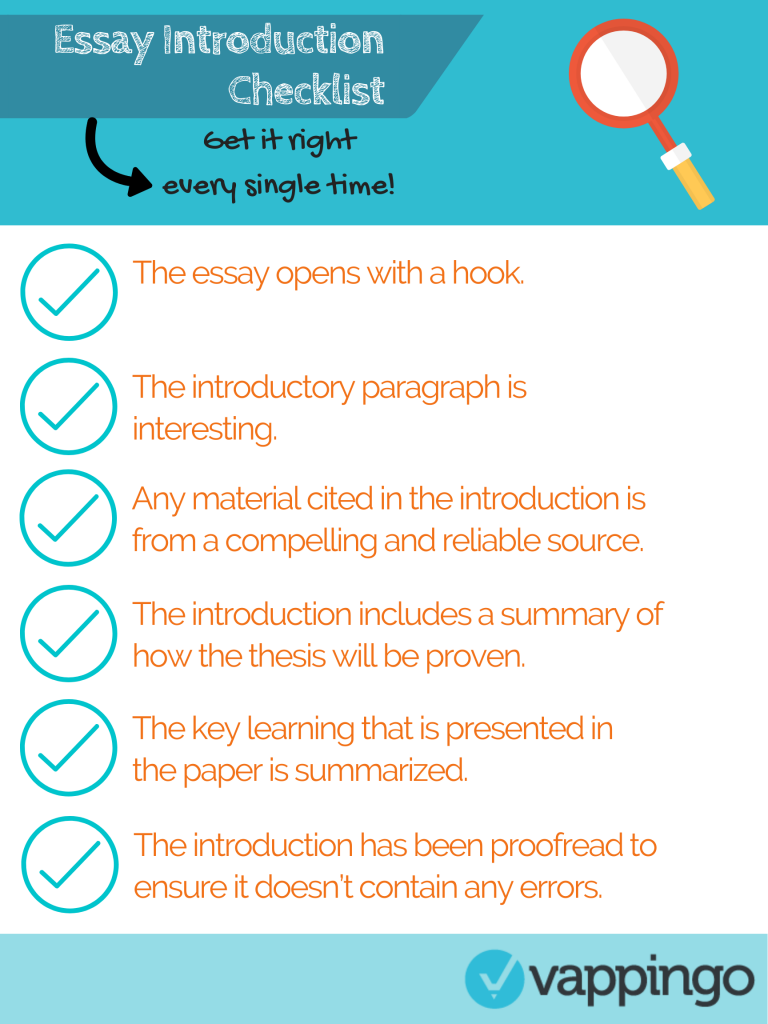 how to essay checklist