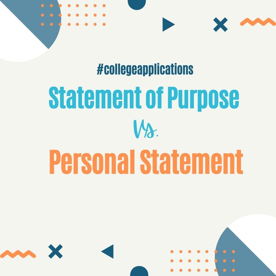 Difference between a statement of purpose and a personal statement