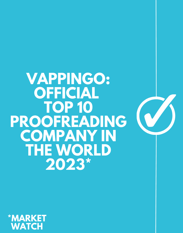 Vappingo officially named a top 10 proofreading company