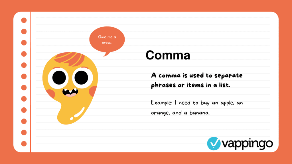 Picture of a comma