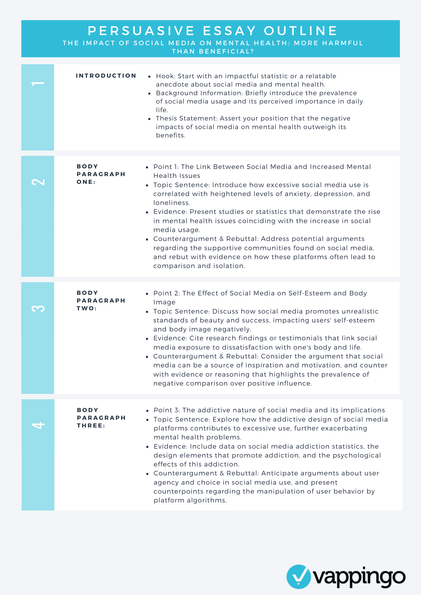 First page of example persuasive essay plan