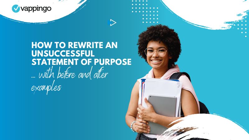 Image reads: "How to rewrite a statement of purpose"