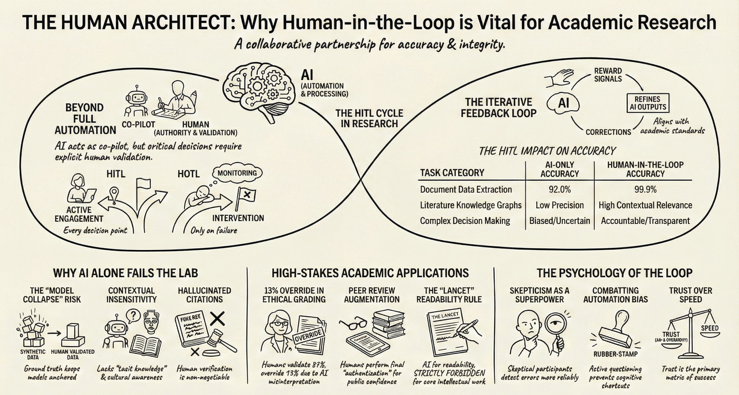 An infographic demonstrating human in the loop editing