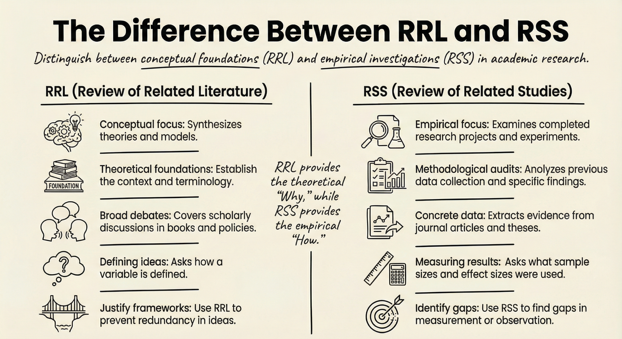 An infographic showing RRS versus RRL